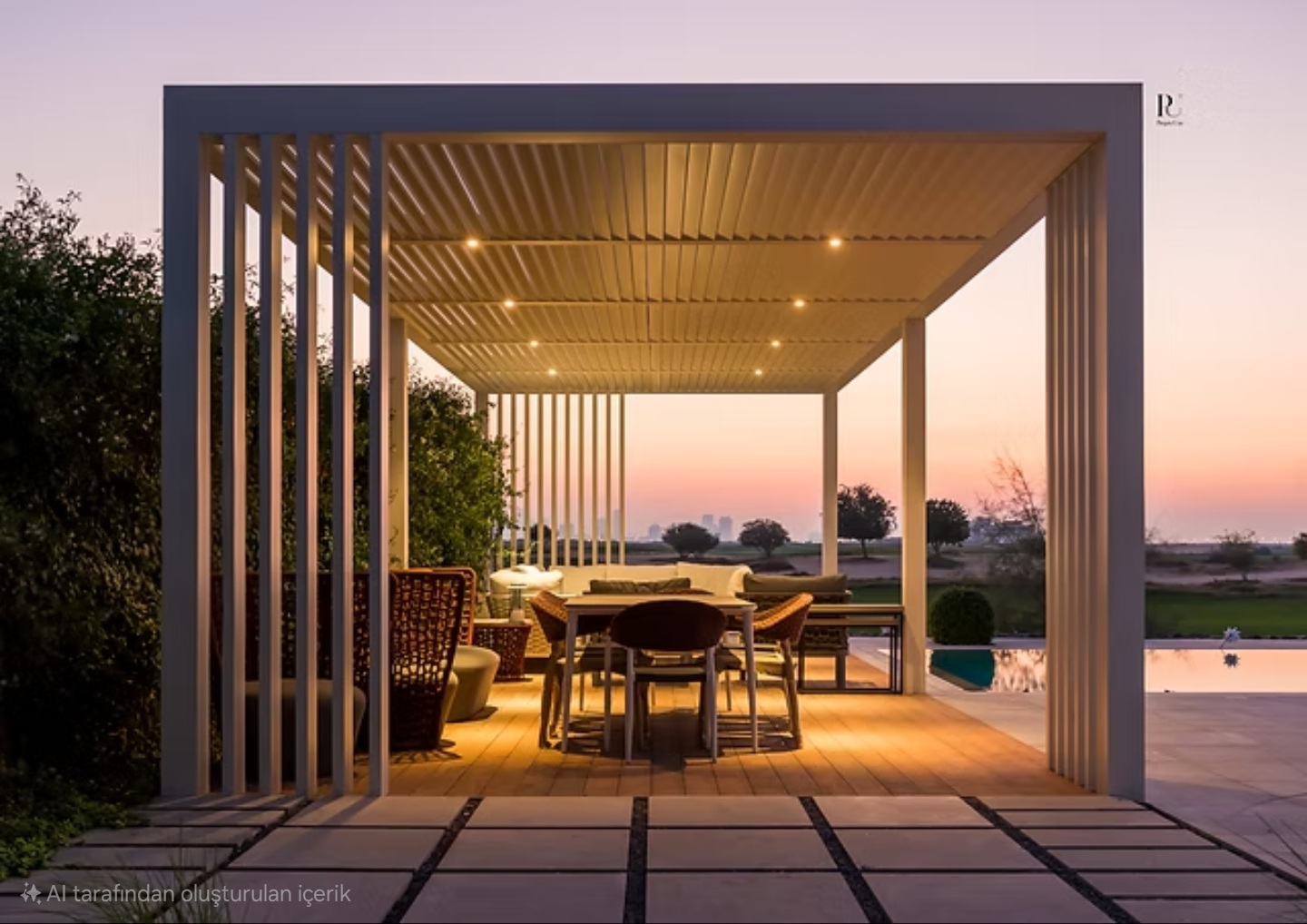 Teras için modern veranda sistemi ve güneş koruma çözümü